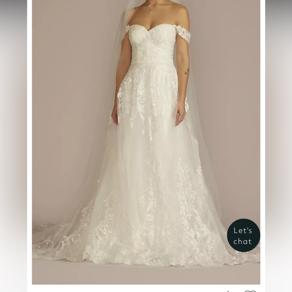 Oleg Cassini Plus size ivory Wedding Dress - only tried on once. Style 8CWG954